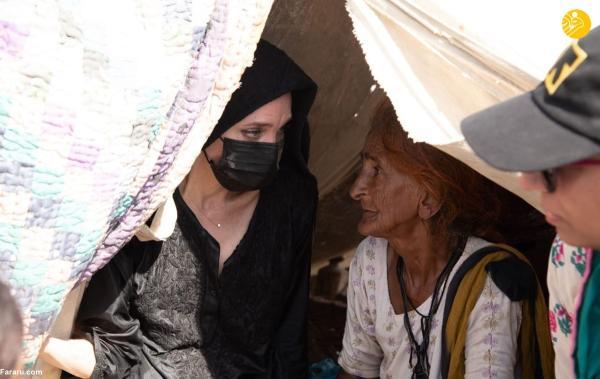 حضور آنجلینا جولی در میان سیل زدگان پاکستان